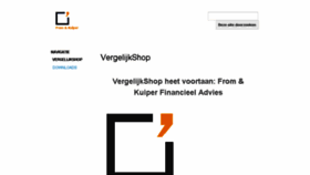What Vergelijkshop.nl website looked like in 2018 (5 years ago)