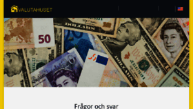 What Valutahuset.se website looked like in 2018 (6 years ago)