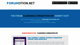 What Vladmodels.forumotion.net website looked like in 2018 (5 years ago)