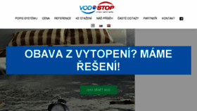 What Vodostop.cz website looked like in 2018 (5 years ago)