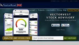 What Vectorvest.co.uk website looked like in 2018 (5 years ago)