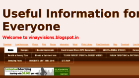 What Vinayvisions.blogspot.in website looked like in 2018 (5 years ago)