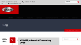 What Visiom.com website looked like in 2018 (5 years ago)