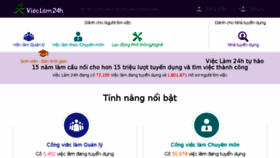 What Vieclam24h.com.vn website looked like in 2018 (5 years ago)