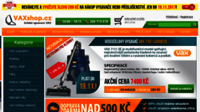 What Vaxshop.cz website looked like in 2018 (5 years ago)
