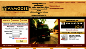 What Vamoosebus.com website looked like in 2018 (5 years ago)