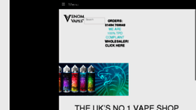 What Venom-vape.co.uk website looked like in 2018 (5 years ago)