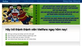 What Vietfans.com website looked like in 2018 (5 years ago)