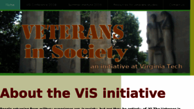 What Veteransinsociety.org website looked like in 2018 (5 years ago)