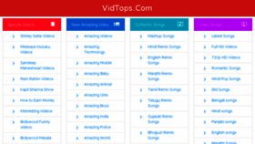 What Vidtops.com website looked like in 2018 (5 years ago)