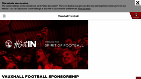What Vauxhallfootball.co.uk website looked like in 2018 (5 years ago)