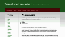 What Vegeo.pl website looked like in 2011 (12 years ago)