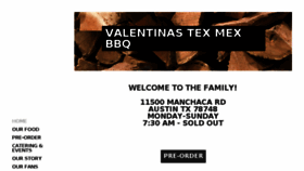 What Valentinastexmexbbq.com website looked like in 2018 (5 years ago)