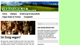 What Veganaris.de website looked like in 2018 (5 years ago)