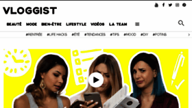 What Vloggist.fr website looked like in 2018 (5 years ago)