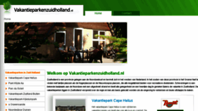 What Vakantieparkenzuidholland.nl website looked like in 2018 (5 years ago)