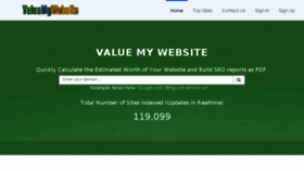 What Valuemywebsite.net website looked like in 2018 (5 years ago)