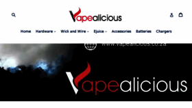 What Vapealicious.co.za website looked like in 2018 (5 years ago)