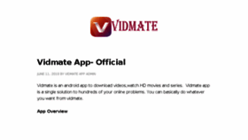 What Vidmate-app.net website looked like in 2018 (5 years ago)