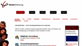 What Vereinonline.org website looked like in 2018 (5 years ago)