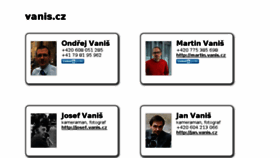 What Vanis.cz website looked like in 2018 (5 years ago)