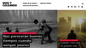 What Vivoycoleando.com website looked like in 2018 (5 years ago)