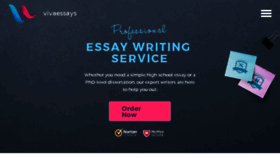 What Vivaessays.com website looked like in 2018 (5 years ago)