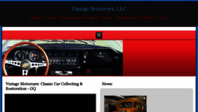 What Vintagemotorcarsllc.com website looked like in 2018 (5 years ago)