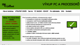 What Vykup-pc.cz website looked like in 2018 (5 years ago)