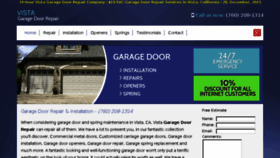 What Vistacagaragedoors.com website looked like in 2018 (5 years ago)