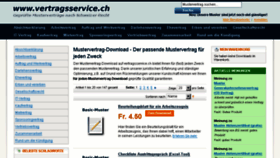 What Vertragsservice.ch website looked like in 2018 (5 years ago)