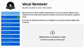 What Vocalremover.es website looked like in 2018 (7 years ago)