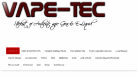 What Vapetec.co.za website looked like in 2018 (5 years ago)