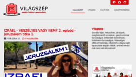 What Vilagszep.hu website looked like in 2018 (5 years ago)