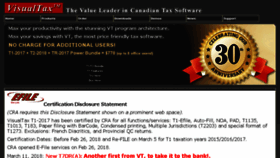 What Visualtax.com website looked like in 2018 (5 years ago)