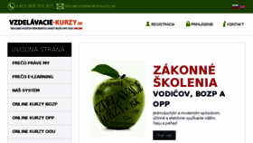 What Vzdelavacie-kurzy.sk website looked like in 2018 (5 years ago)