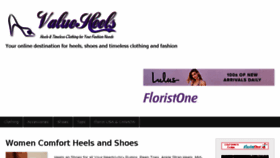 What Valueheels.com website looked like in 2018 (5 years ago)