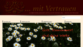 What Vorsehungsschwestern-deutscheprovinz.de website looked like in 2018 (5 years ago)