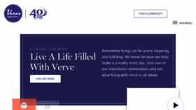 What Verveseniorliving.com website looked like in 2018 (5 years ago)