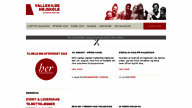 What Vallekilde.dk website looked like in 2018 (5 years ago)