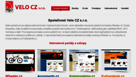 What Velo-cz.cz website looked like in 2018 (5 years ago)