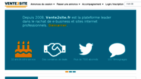 What Vente2site.fr website looked like in 2018 (5 years ago)