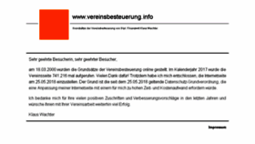 What Vereinsbesteuerung.info website looked like in 2018 (5 years ago)