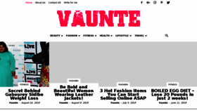 What Vaunte.com website looked like in 2018 (5 years ago)
