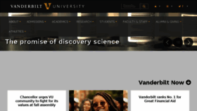 What Vanderbilt.com website looked like in 2018 (5 years ago)