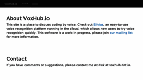 What Voxhub.io website looked like in 2018 (7 years ago)