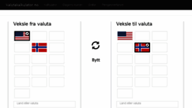 What Valutakalkulator.no website looked like in 2018 (5 years ago)
