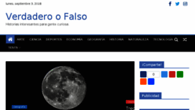 What Verdaderoofalso.es website looked like in 2018 (5 years ago)