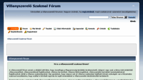 What Villanyszerelo.forum.hu website looked like in 2018 (5 years ago)