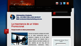 What Videomarketing.com.mx website looked like in 2018 (5 years ago)